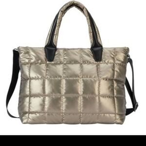 Champagne gold Puffer Tote Bag